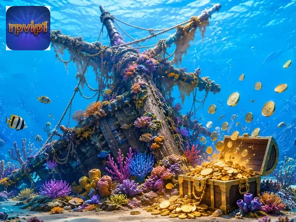 Tangkapan layar Fisher Game dengan suasana permainan bertema laut